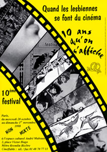 Affiche 10e Festival 1998 réalisée par Cineffable