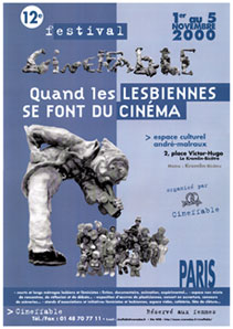 Affiche 12e Festival 2000 réalisée par l'association LesBienNées