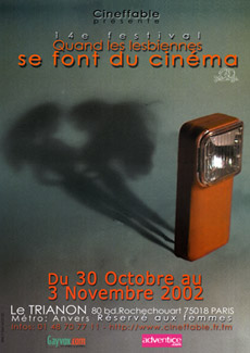 Poster of the 14th Festival 2002 designed by Melanie Perrier